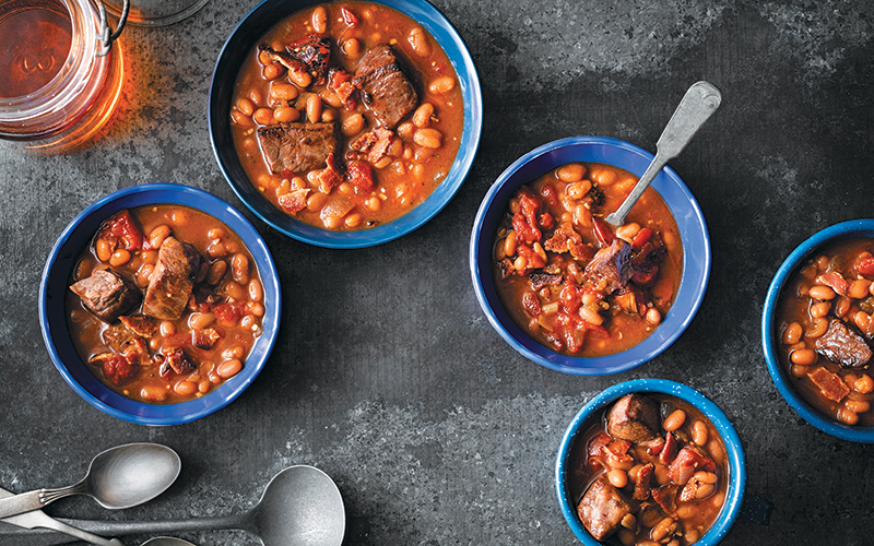 few bowls of Bush’s Best® Bean Pot Baked Beans chili